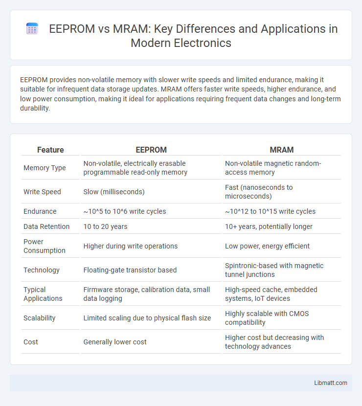EEPROM vs MRAM: Key Differences and Applications in Modern Electronics