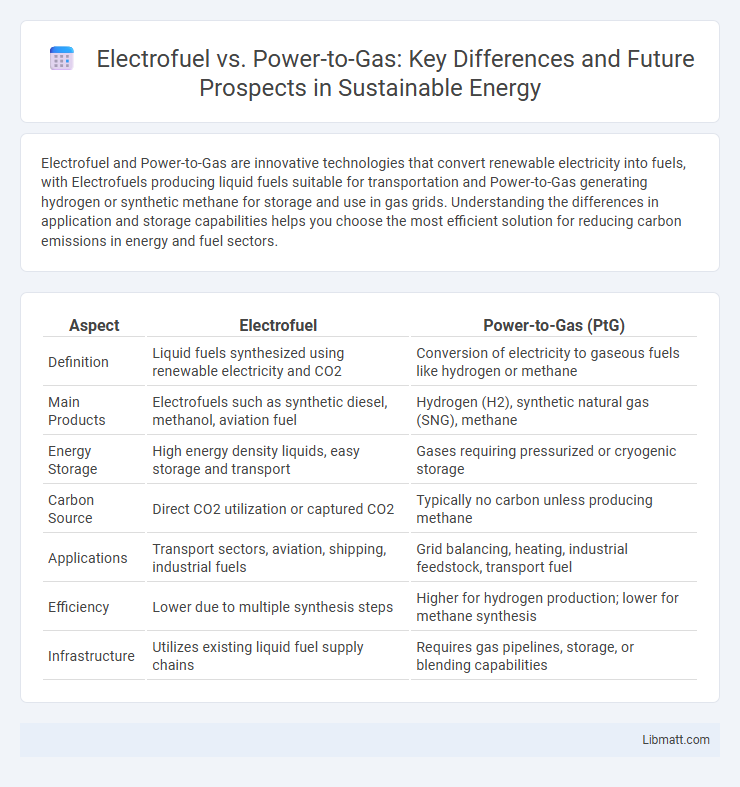 Electrofuel vs. Power-to-Gas: Key Differences and Future Prospects in Sustainable Energy