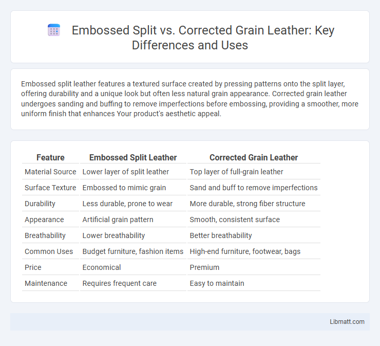 Embossed Split vs. Corrected Grain Leather: Key Differences and Uses