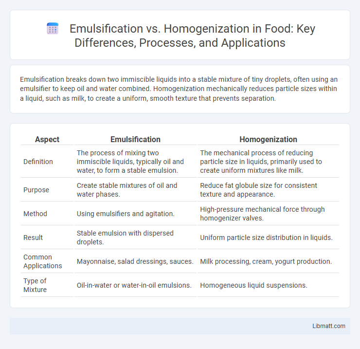 Emulsification vs. Homogenization in Food: Key Differences, Processes, and Applications