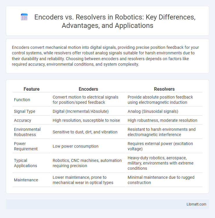 Encoders vs. Resolvers in Robotics: Key Differences, Advantages, and Applications