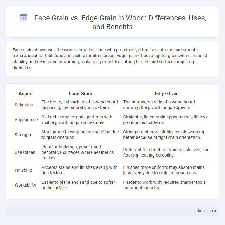 Face Grain vs. Edge Grain in Wood: Differences, Uses, and Benefits