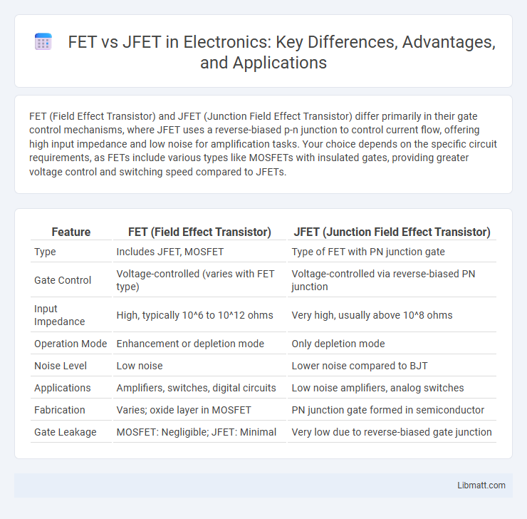 FET vs JFET in Electronics: Key Differences, Advantages, and Applications