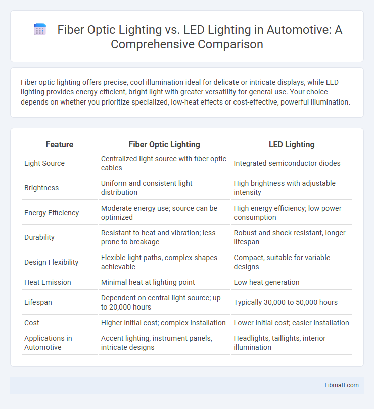 Fiber Optic Lighting vs. LED Lighting in Automotive: A Comprehensive Comparison