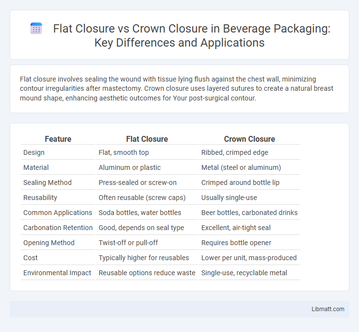 Flat Closure vs Crown Closure in Beverage Packaging: Key Differences and Applications