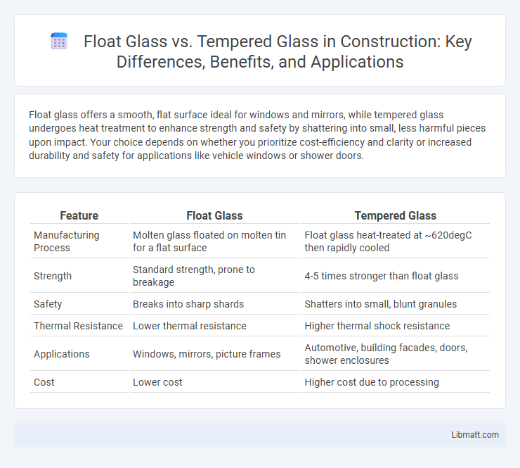Float Glass vs. Tempered Glass in Construction: Key Differences, Benefits, and Applications
