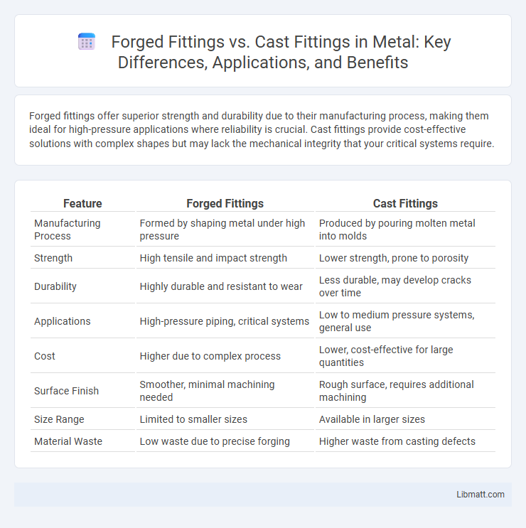 Forged Fittings vs. Cast Fittings in Metal: Key Differences, Applications, and Benefits