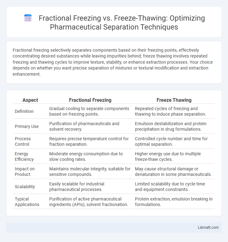 Fractional Freezing vs. Freeze-Thawing: Optimizing Pharmaceutical Separation Techniques