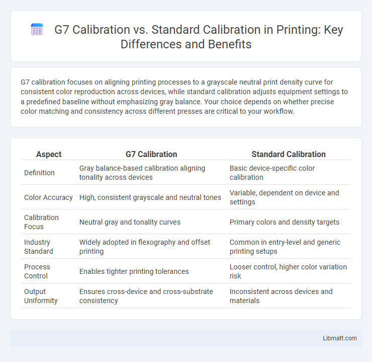 G7 Calibration vs. Standard Calibration in Printing: Key Differences and Benefits