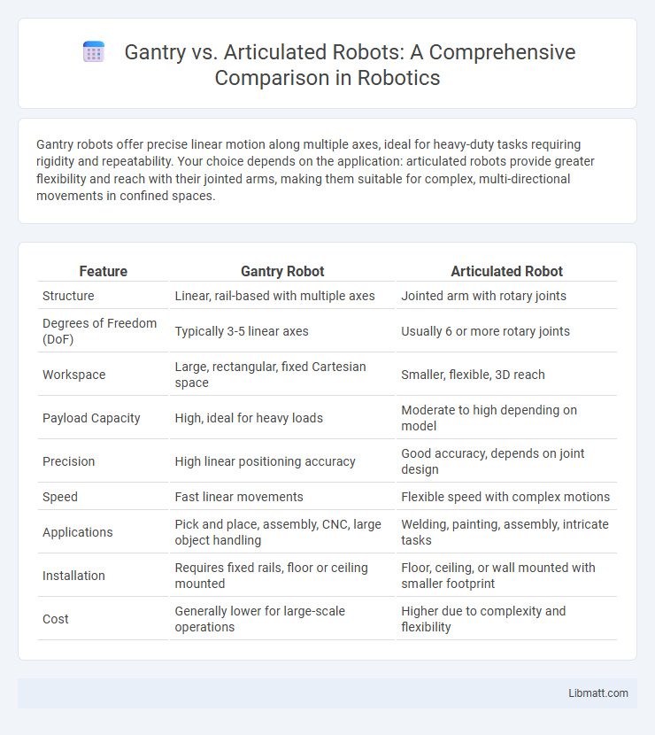 Gantry vs. Articulated Robots: A Comprehensive Comparison in Robotics