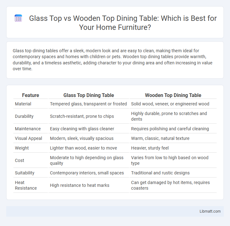 Glass Top vs Wooden Top Dining Table: Which is Best for Your Home Furniture?