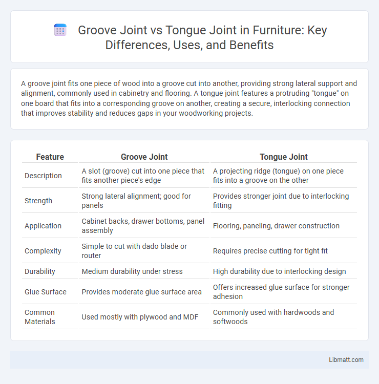 Groove Joint vs Tongue Joint in Furniture: Key Differences, Uses, and Benefits