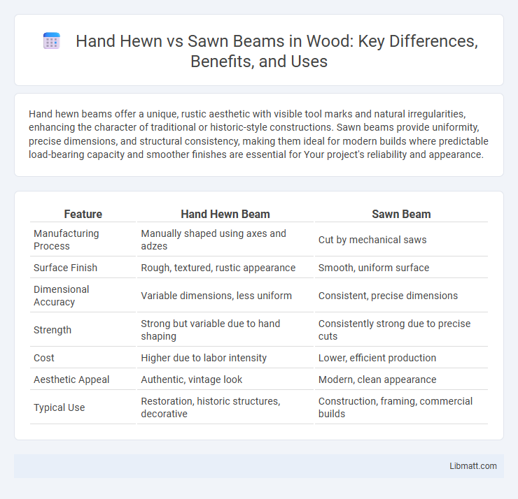 Hand Hewn vs Sawn Beams in Wood: Key Differences, Benefits, and Uses