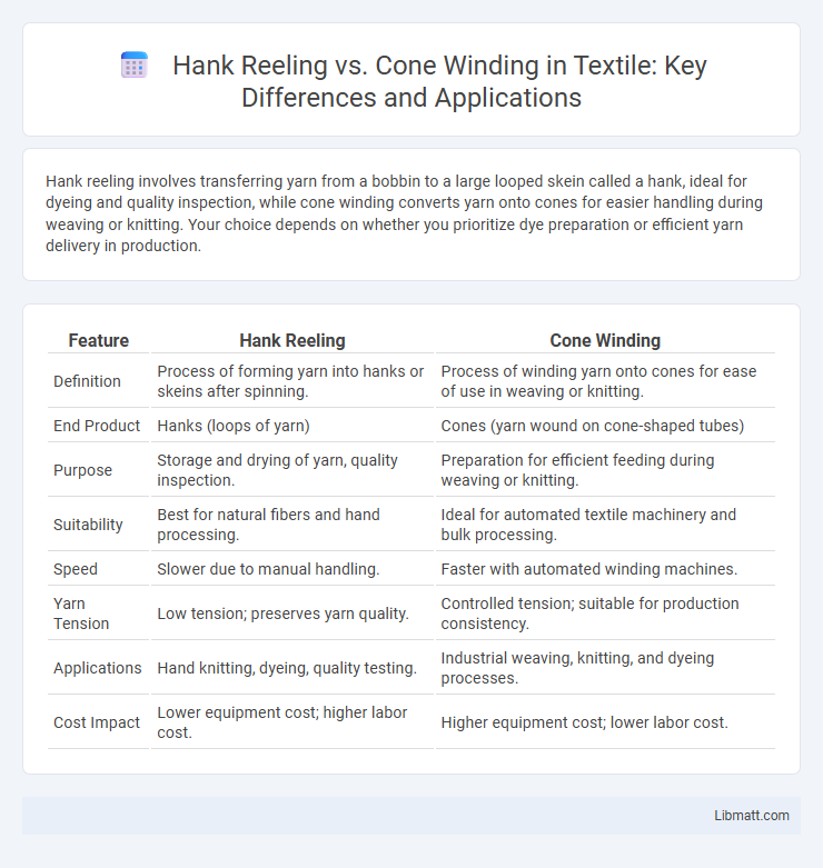 Hank Reeling vs. Cone Winding in Textile: Key Differences and Applications