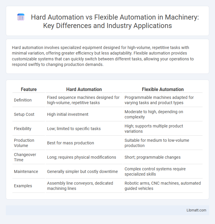 Hard Automation vs Flexible Automation in Machinery: Key Differences and Industry Applications