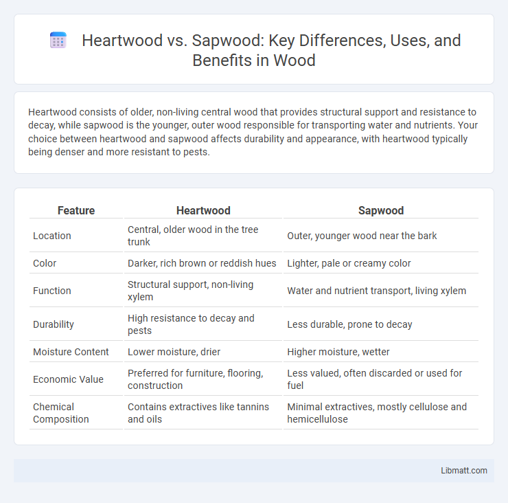 Heartwood vs. Sapwood: Key Differences, Uses, and Benefits in Wood