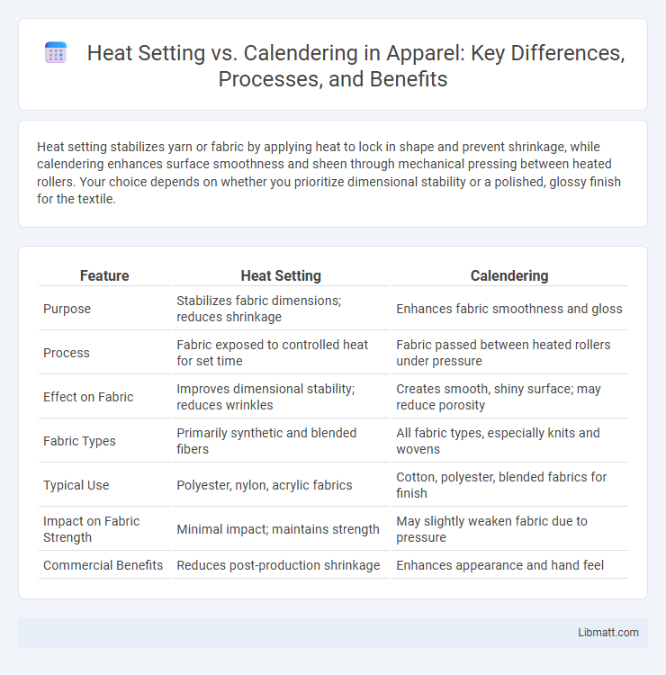 Heat Setting vs. Calendering in Apparel: Key Differences, Processes, and Benefits