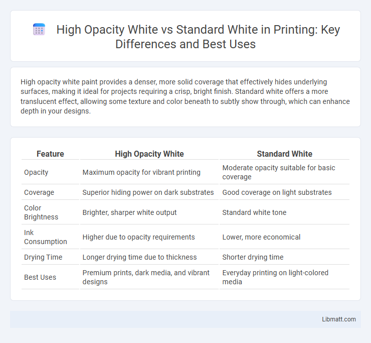 High Opacity White vs Standard White in Printing: Key Differences and Best Uses
