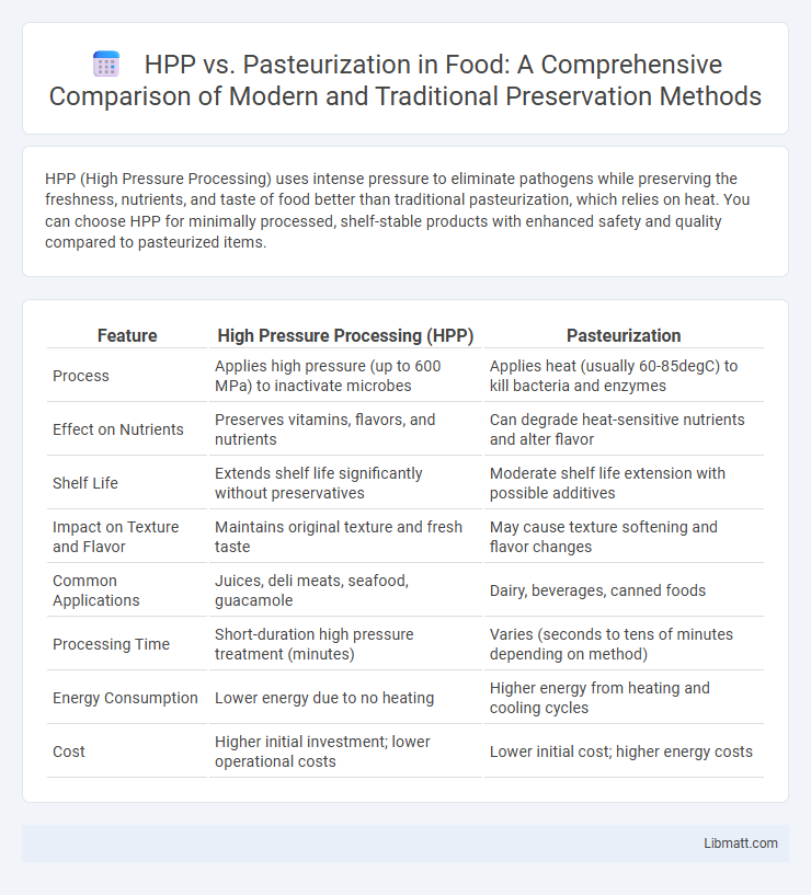 HPP vs. Pasteurization in Food: A Comprehensive Comparison of Modern and Traditional Preservation Methods