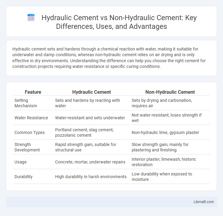 Hydraulic Cement vs Non-Hydraulic Cement: Key Differences, Uses, and Advantages