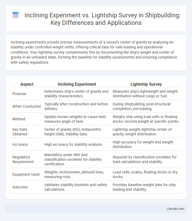 Inclining Experiment vs. Lightship Survey in Shipbuilding: Key Differences and Applications