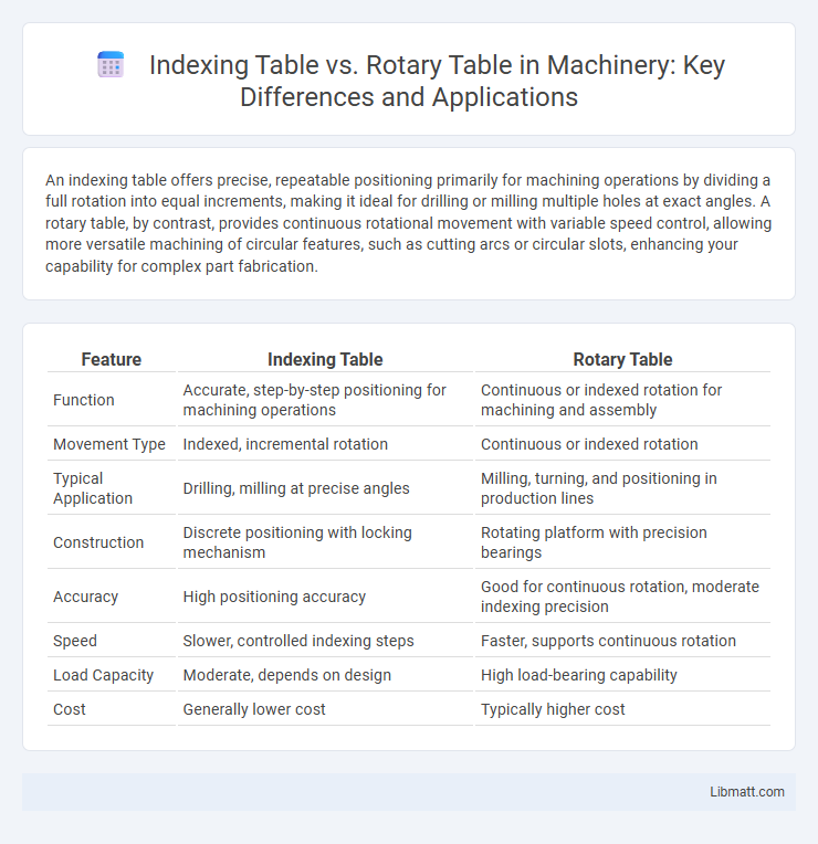 Indexing Table vs. Rotary Table in Machinery: Key Differences and Applications