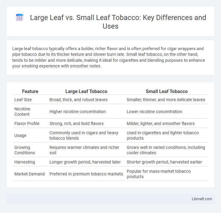 Large Leaf vs. Small Leaf Tobacco: Key Differences and Uses