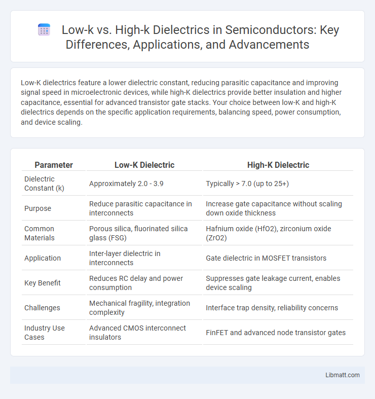 Low-k vs. High-k Dielectrics in Semiconductors: Key Differences, Applications, and Advancements