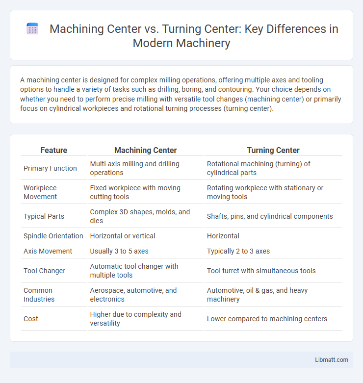 Machining Center vs. Turning Center: Key Differences in Modern Machinery