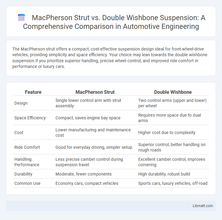 MacPherson Strut vs. Double Wishbone Suspension: A Comprehensive Comparison in Automotive Engineering