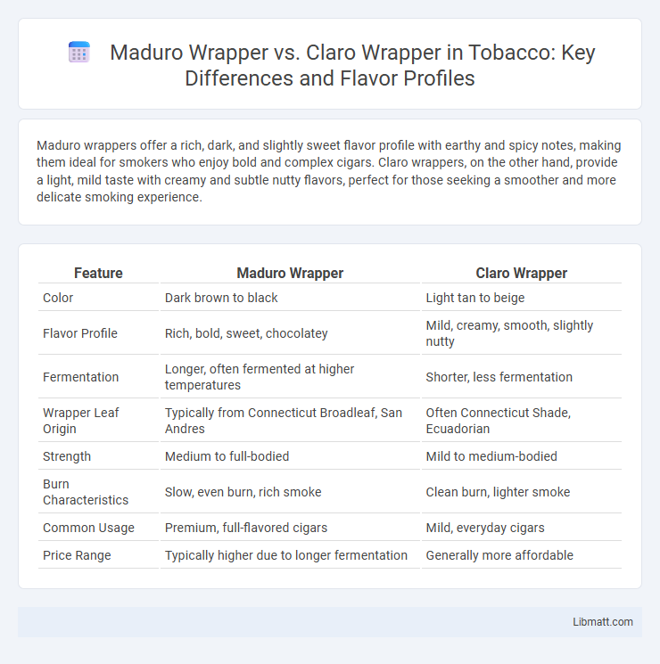 Maduro Wrapper vs. Claro Wrapper in Tobacco: Key Differences and Flavor Profiles