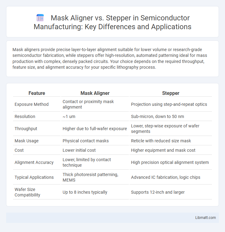 Mask Aligner vs. Stepper in Semiconductor Manufacturing: Key Differences and Applications