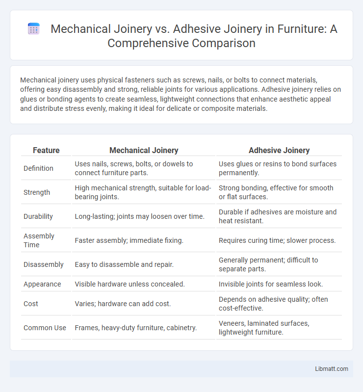 Mechanical Joinery vs. Adhesive Joinery in Furniture: A Comprehensive Comparison