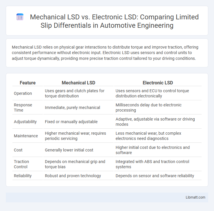 Mechanical LSD vs. Electronic LSD: Comparing Limited Slip Differentials in Automotive Engineering