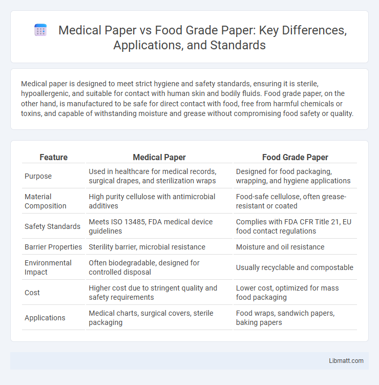 Medical Paper vs Food Grade Paper: Key Differences, Applications, and Standards