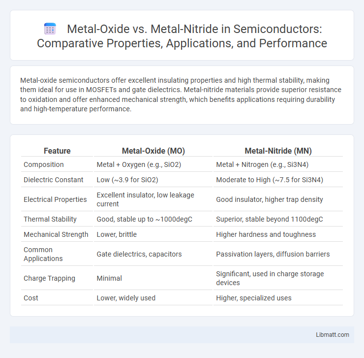 Metal-Oxide vs. Metal-Nitride in Semiconductors: Comparative Properties, Applications, and Performance