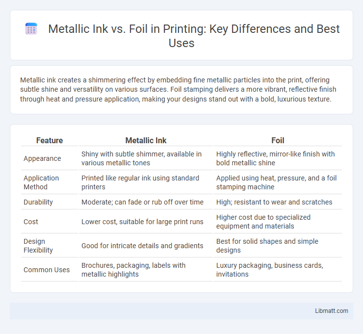 Metallic Ink vs. Foil in Printing: Key Differences and Best Uses