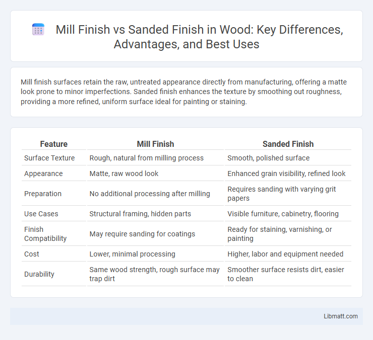 Mill Finish vs Sanded Finish in Wood: Key Differences, Advantages, and Best Uses