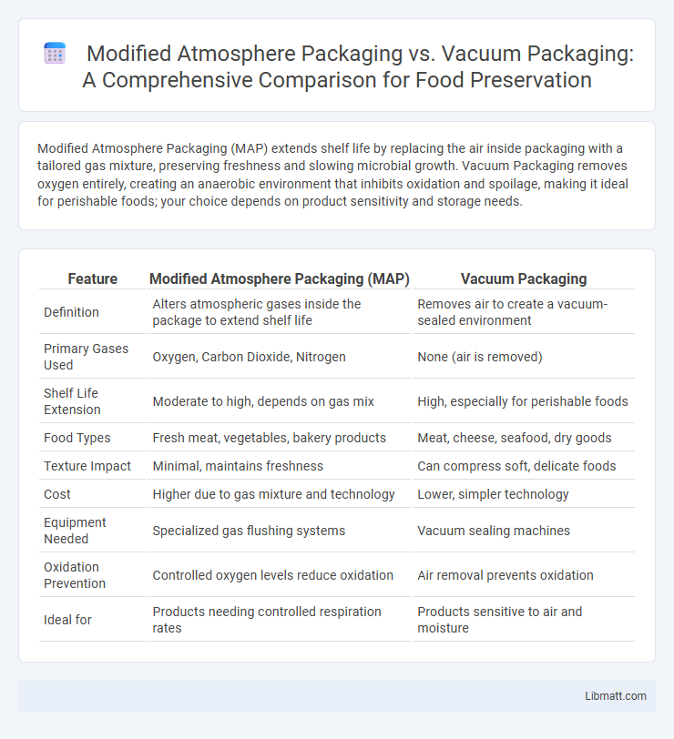 Modified Atmosphere Packaging vs. Vacuum Packaging: A Comprehensive Comparison for Food Preservation
