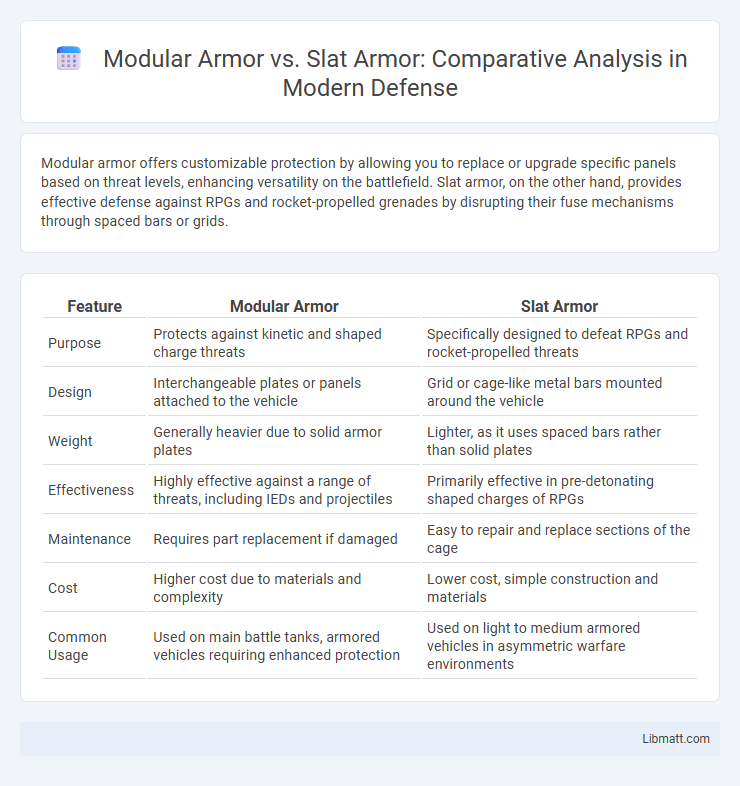 Modular Armor vs. Slat Armor: Comparative Analysis in Modern Defense