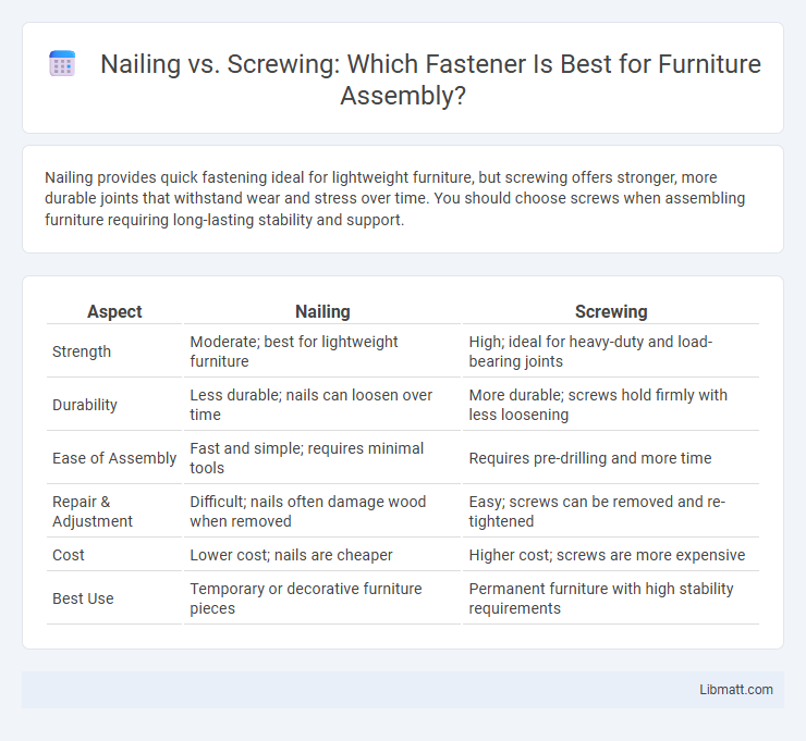 Nailing vs. Screwing: Which Fastener Is Best for Furniture Assembly?