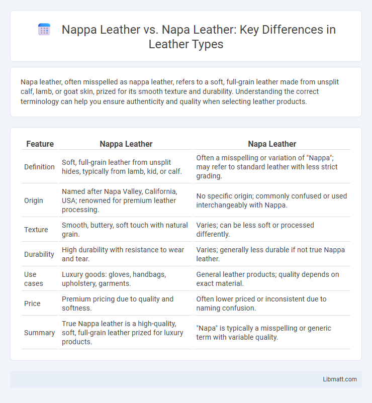 Nappa Leather vs. Napa Leather: Key Differences in Leather Types