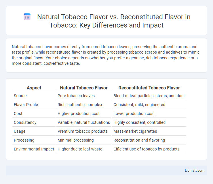 Natural Tobacco Flavor vs. Reconstituted Flavor in Tobacco: Key Differences and Impact