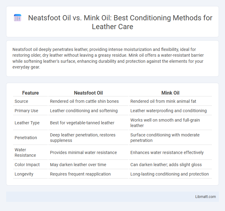 Neatsfoot Oil vs. Mink Oil: Best Conditioning Methods for Leather Care