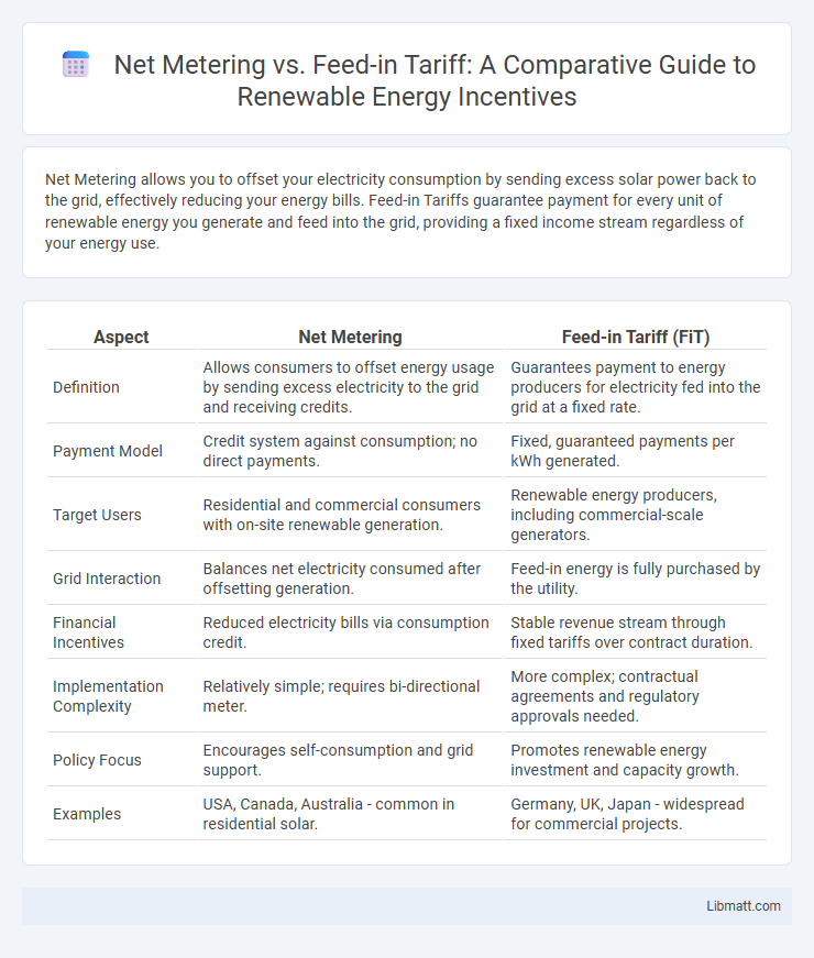 Net Metering vs. Feed-in Tariff: A Comparative Guide to Renewable Energy Incentives