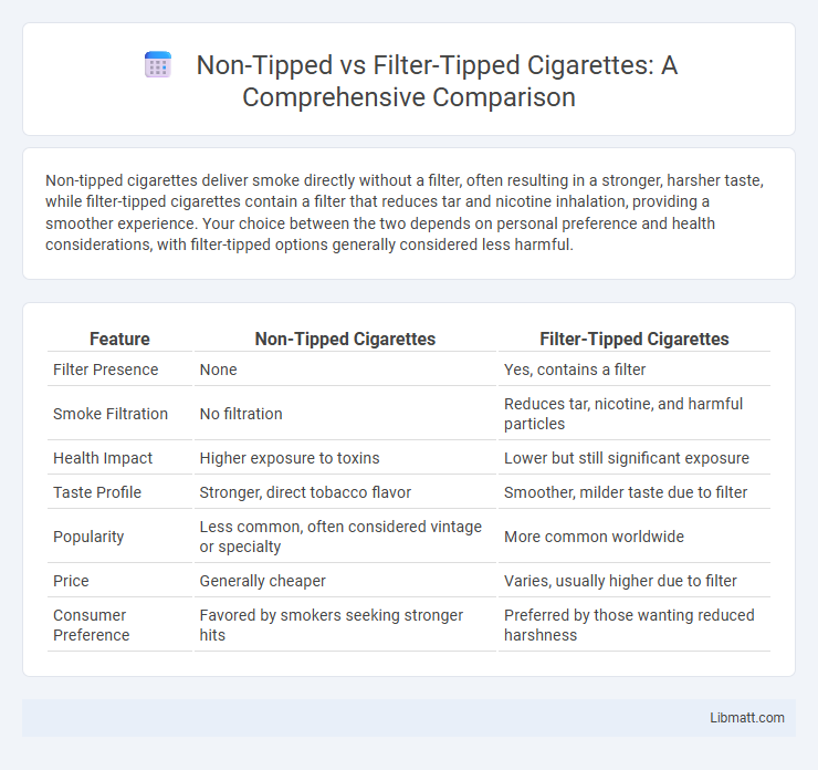 Non-Tipped vs Filter-Tipped Cigarettes: A Comprehensive Comparison