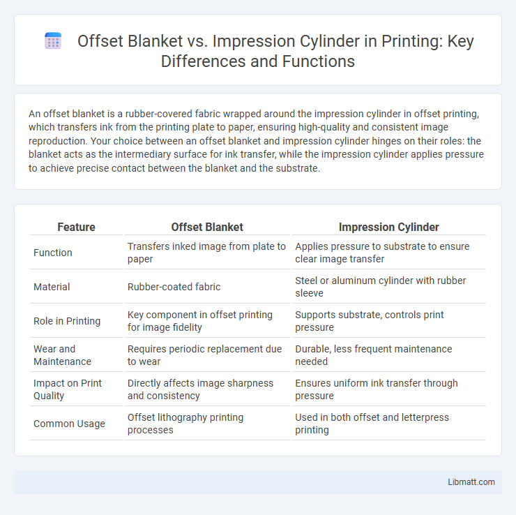 Offset Blanket vs. Impression Cylinder in Printing: Key Differences and Functions