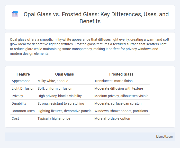 Opal Glass vs. Frosted Glass: Key Differences, Uses, and Benefits