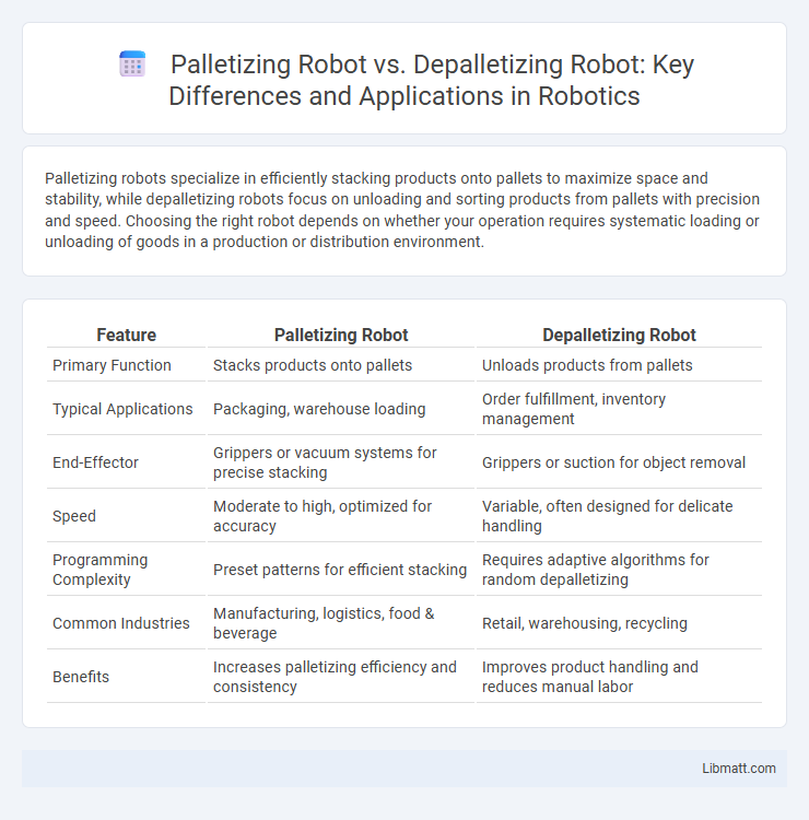 Palletizing Robot vs. Depalletizing Robot: Key Differences and Applications in Robotics