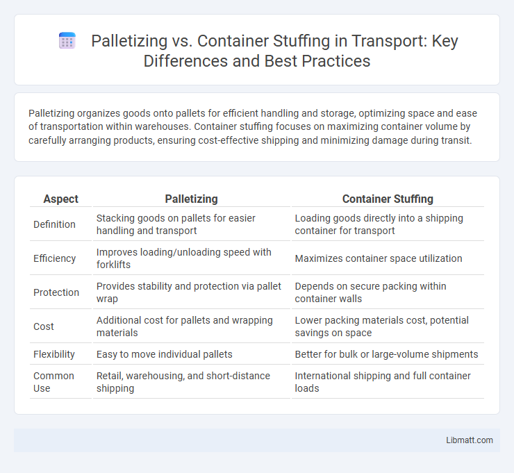Palletizing vs. Container Stuffing in Transport: Key Differences and Best Practices